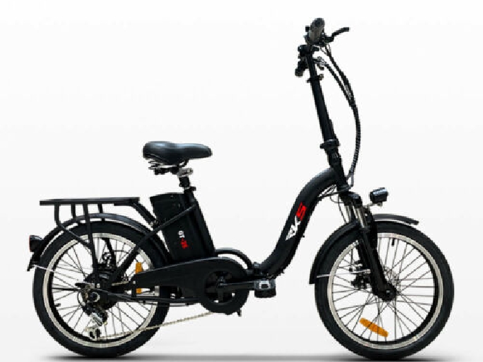 Vélo Electrique Pliant Bicyclette Batterie Rechargeable Ecran LCD 6 Vitesse Noir