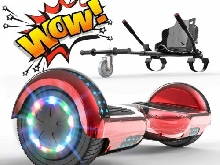 Hoverkart Gyropode Hoverboard Kart Enfant Adulte Bluetooth Musique LED Roue 