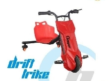 Tricycle Électrique 100W Pour Enfant Aluminium Drift 40mn Autonomie Rouge 12V 7A