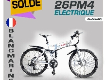 Vélo pliant 26 PM4 ELECTRIQUE Blancmarine - SOLDE - Stock limité - En aluminium 