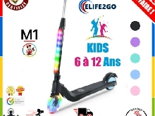 Trottinette Électrique Enfants Lumière LED Multicolore Vitesse Max 8kmh Cadeaux 