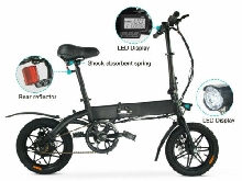 Megawheels Électrique Vélo Pliant E-Roller Scooter14 in 250W 36V